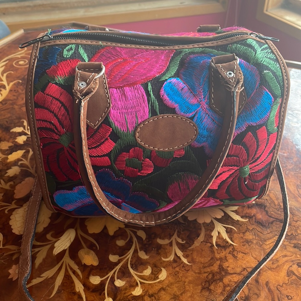 OAXACA embroidered mini barrel bag CROSSBODY New Mexican vintage
